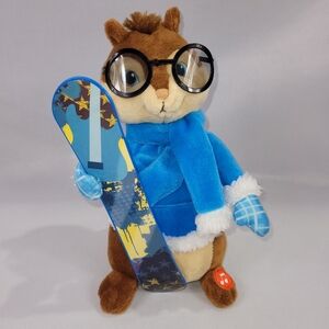 Alvin Chipmunks Simon Electronic Snowboard 10" Plush Winter Christmas Theme